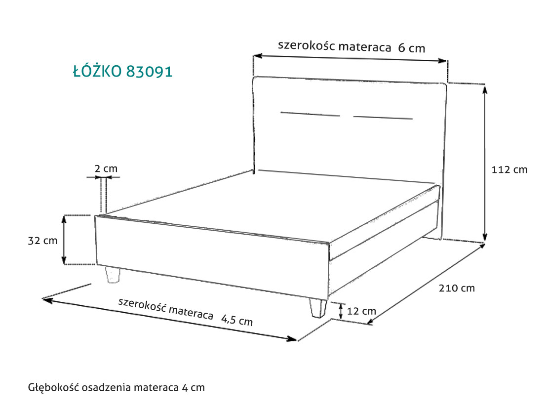  łóżko 83091 wymiary